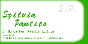 szilvia pantits business card